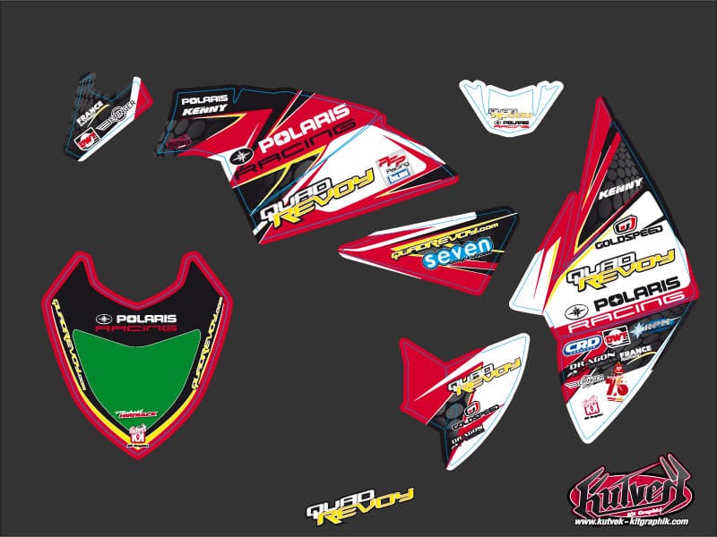 Polaris Outlaw 450 ATV Replica Mickael Revoy Graphic Kit 2011 | Polaris | Kutvek - View 2