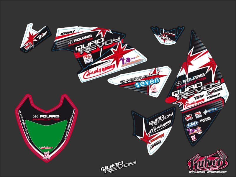 kit graphique quad polaris outlaw 450 replica mickael revoy 2012 | Polaris | Kutvek - View 2
