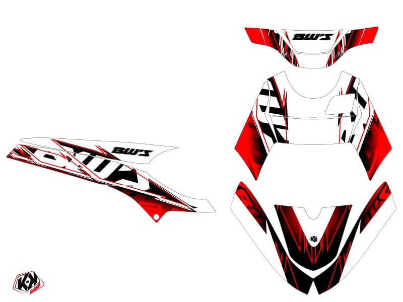 kit graphique scouter yamaha bw's mission rouge | Yamaha | Kutvek - View 2
