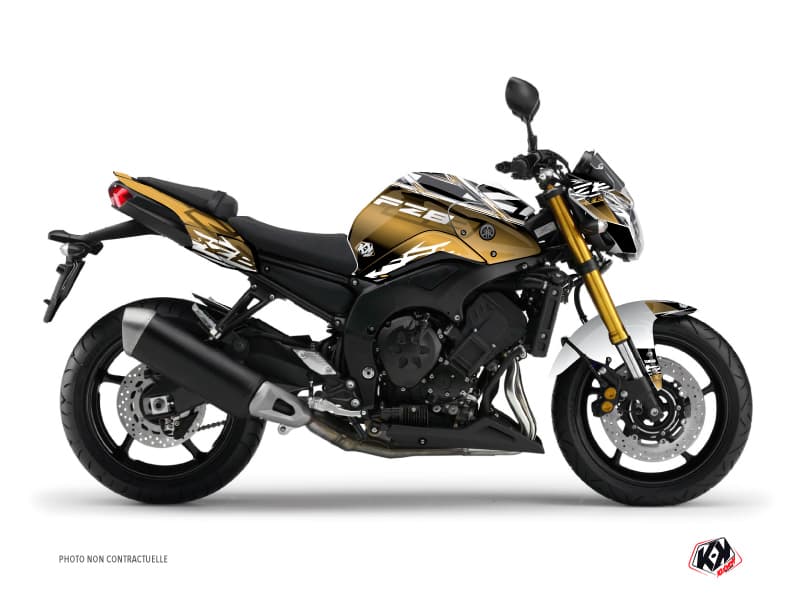 kit graphique moto yamaha fz 8 mission marron  