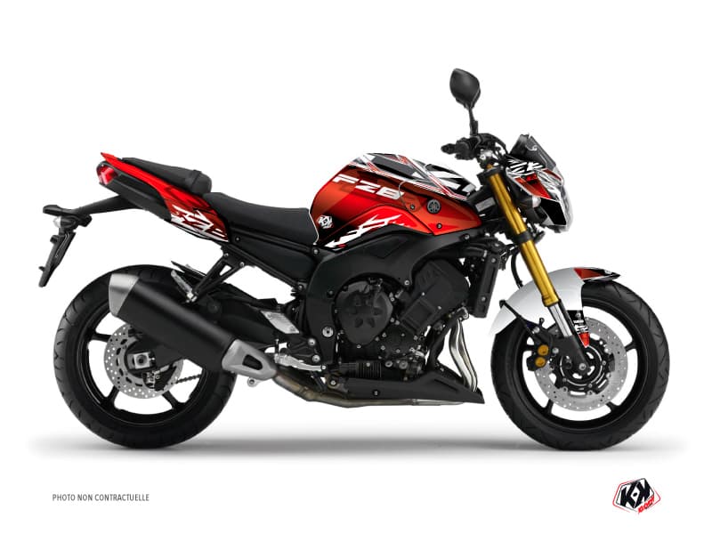kit graphique moto yamaha fz 8 mission rouge  