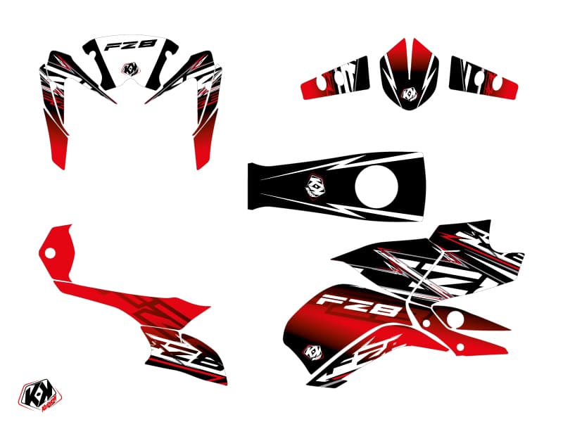 kit graphique moto yamaha fz 8 mission rouge | Yamaha | Kutvek - View 2