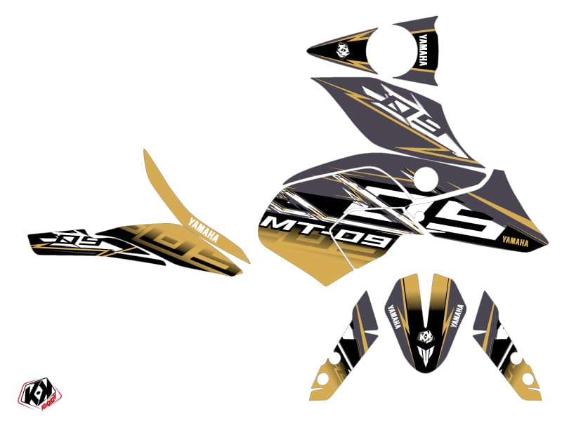Yamaha MT 09 Street Bike Mission Graphic Kit Brown | MT | Kutvek - View 2