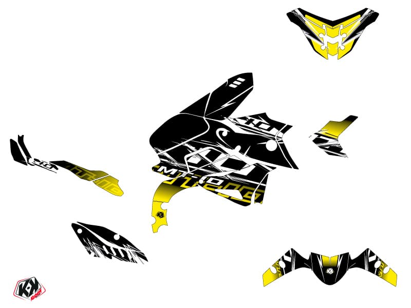 Yamaha MT 10 Street Bike Mission Graphic Kit Yellow | MT | Kutvek - View 2