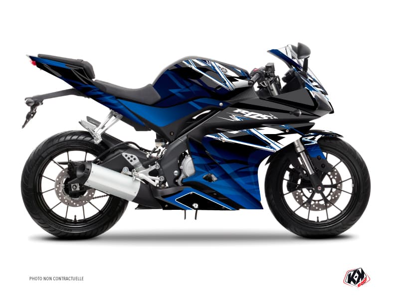 Kit graphique Moto Mission Yamaha R125 Noir Bleu | Yamaha | Kutvek