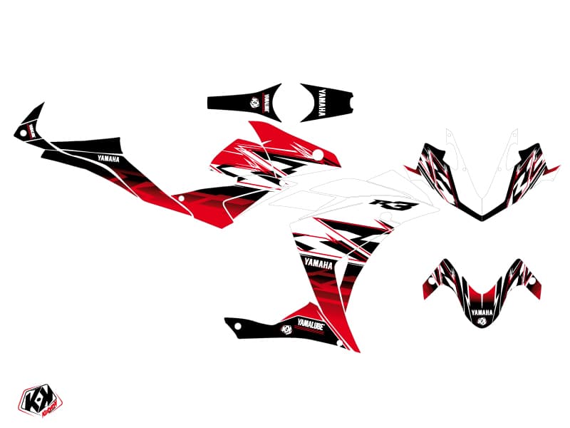 Kit graphique Moto Mission Yamaha R3 Rouge | Yamaha | Kutvek - View 2