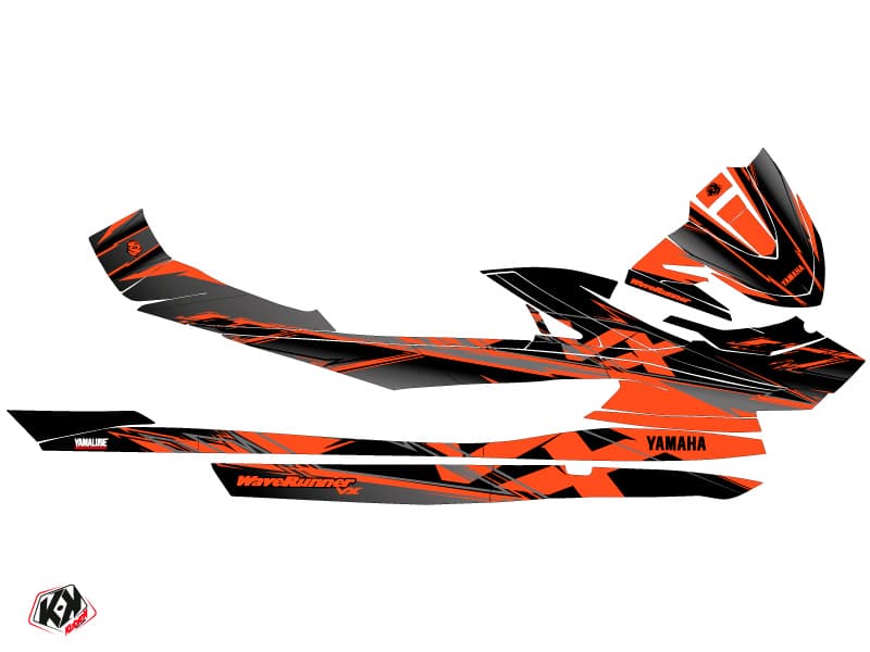 kit graphique jet-ski mission yamaha vx noir orange | Yamaha | Kutvek - View 2
