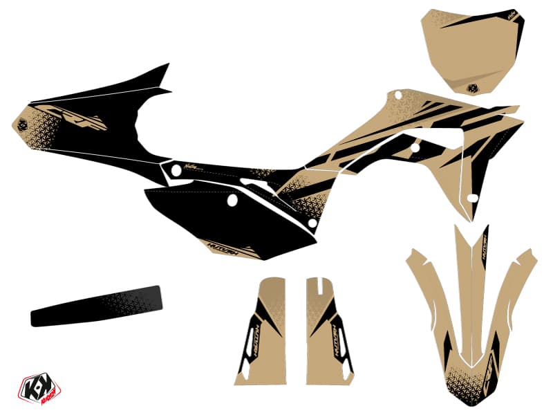 Honda 450 CRF Dirt Bike Nasting Graphic Kit Sand | Honda | Kutvek - View 2