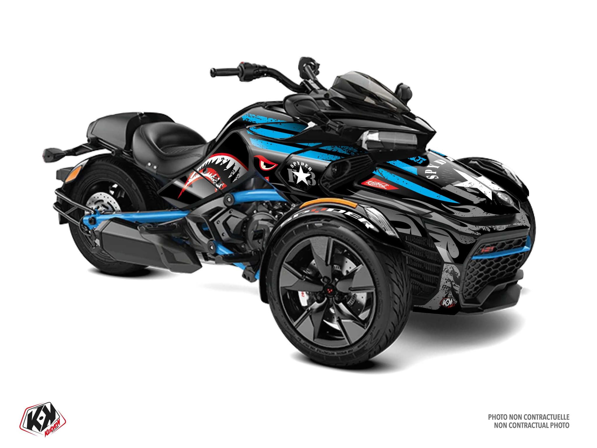 kit graphique  navy bleu hybride can-am spyder f3