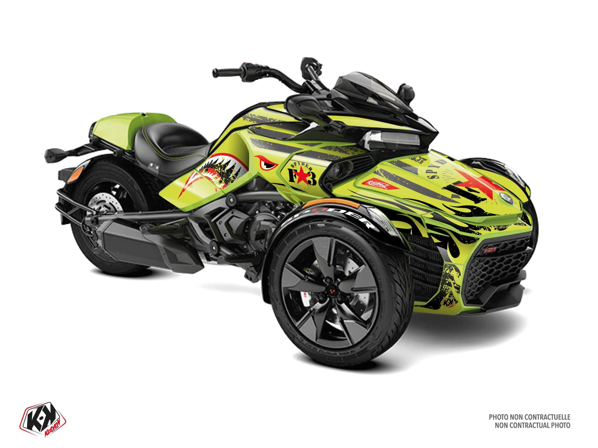 kit graphique  navy vert hybride can-am spyder f3