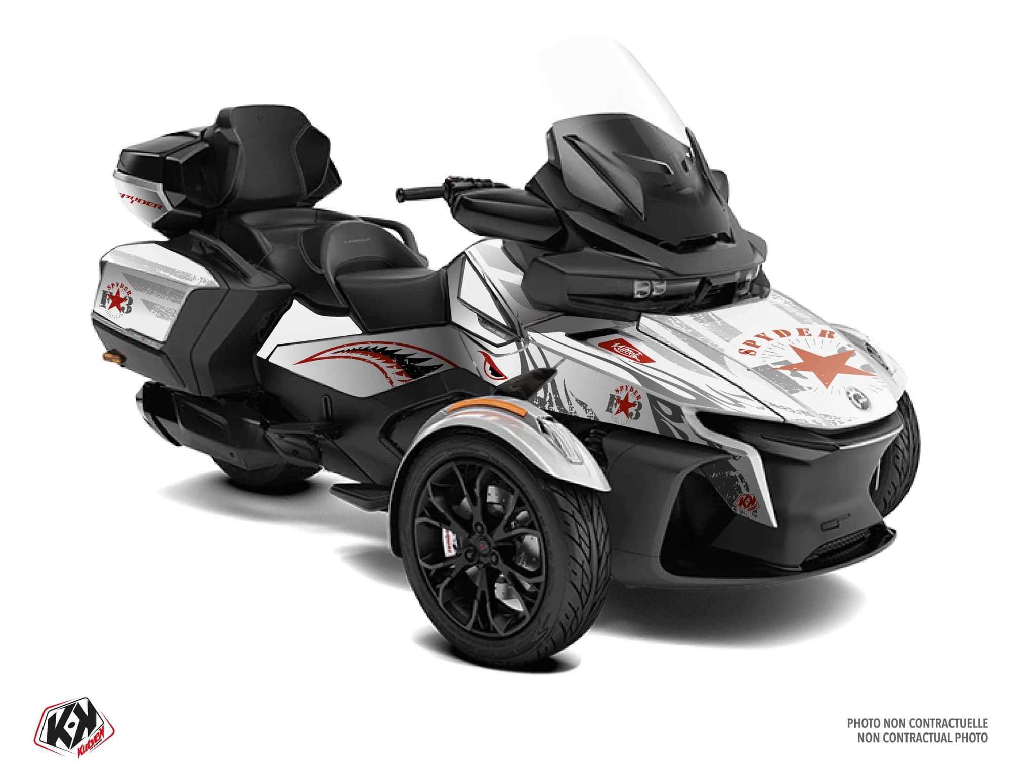 kit graphique  navy blanc hybride can-am spyder rt
