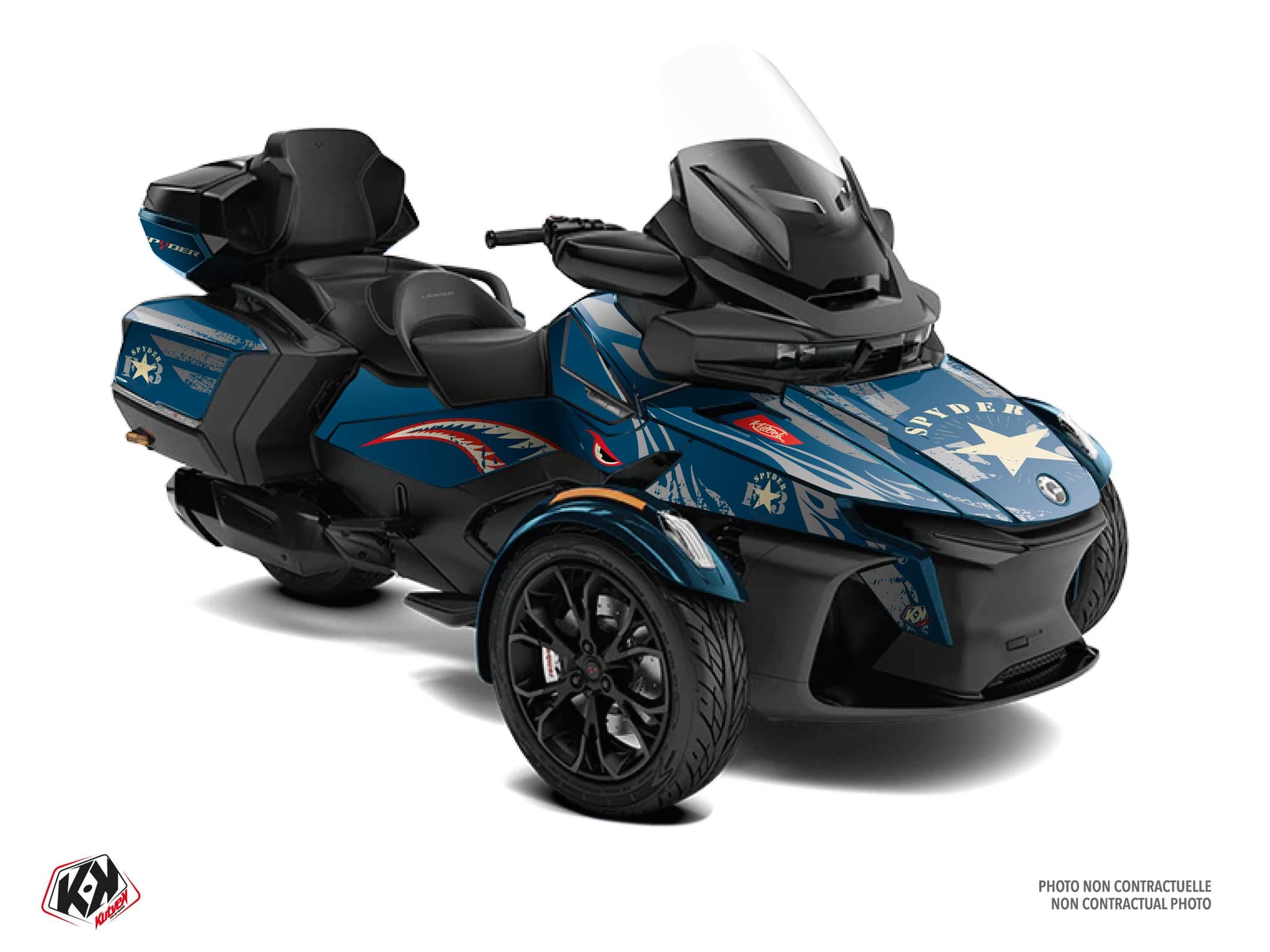 kit graphique  navy bleu hybride can-am spyder rt