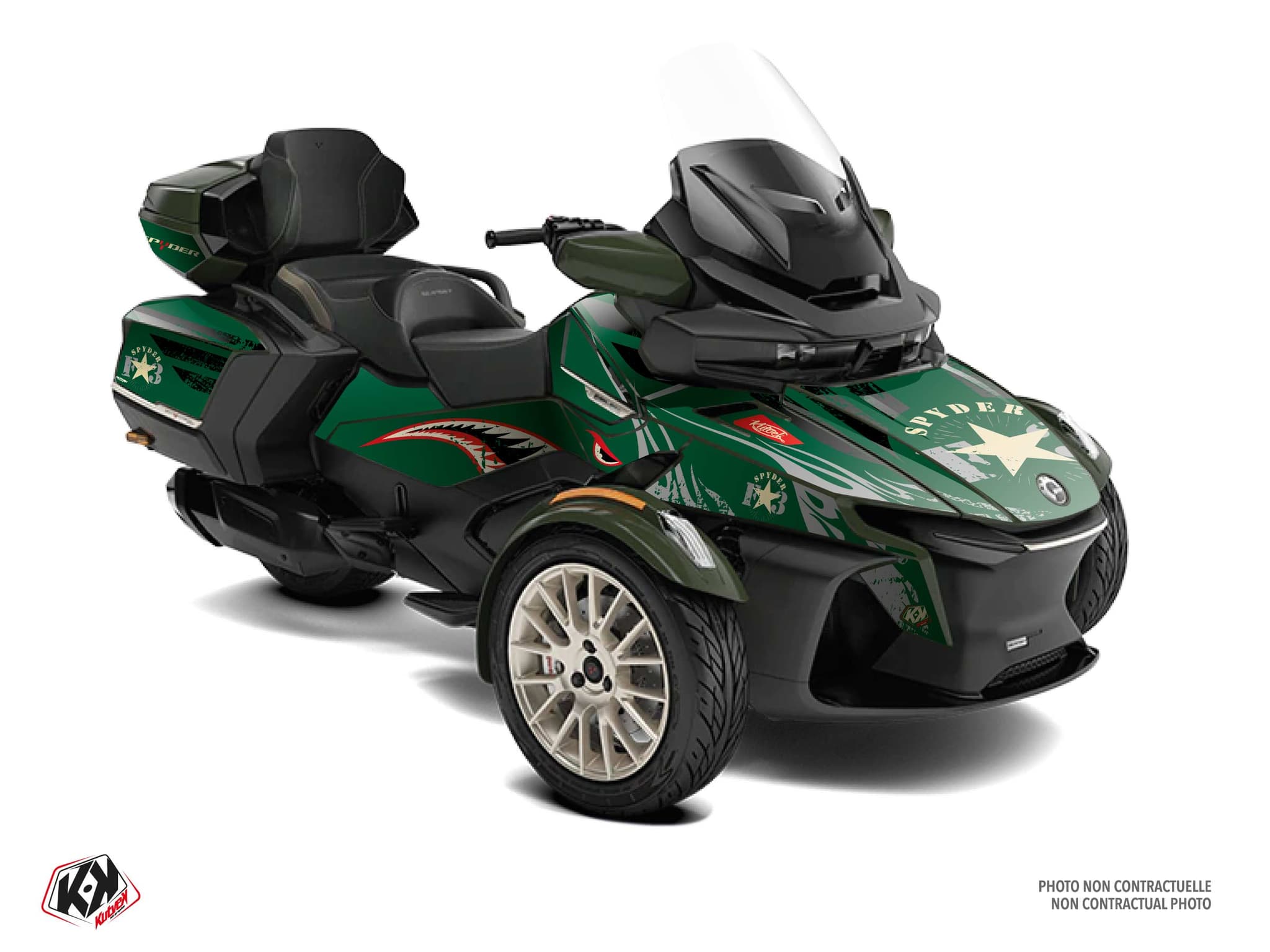 kit graphique  navy vert hybride can-am spyder rt