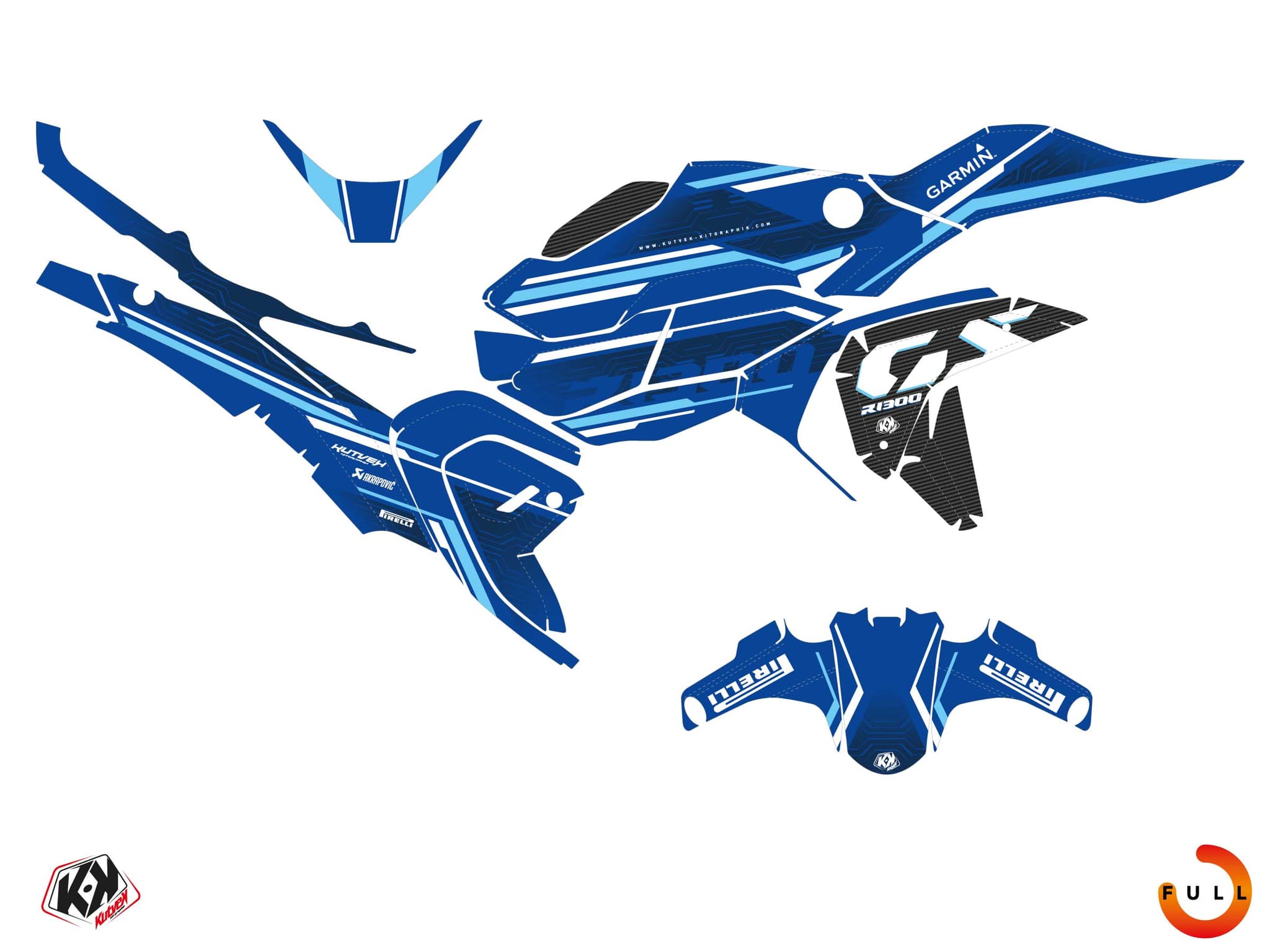 Kit graphique Moto BMW R 1300 GS NEXUS Bleu | BMW | Kutvek - View 3