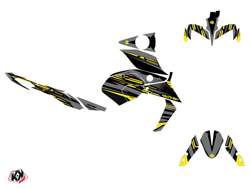 Yamaha MT 09 Street Bike Night Graphic Kit Black Yellow | MT | Kutvek - View 2