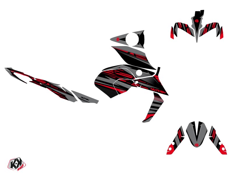 Yamaha MT 09 Street Bike Night Graphic Kit Black Red | MT | Kutvek - View 2