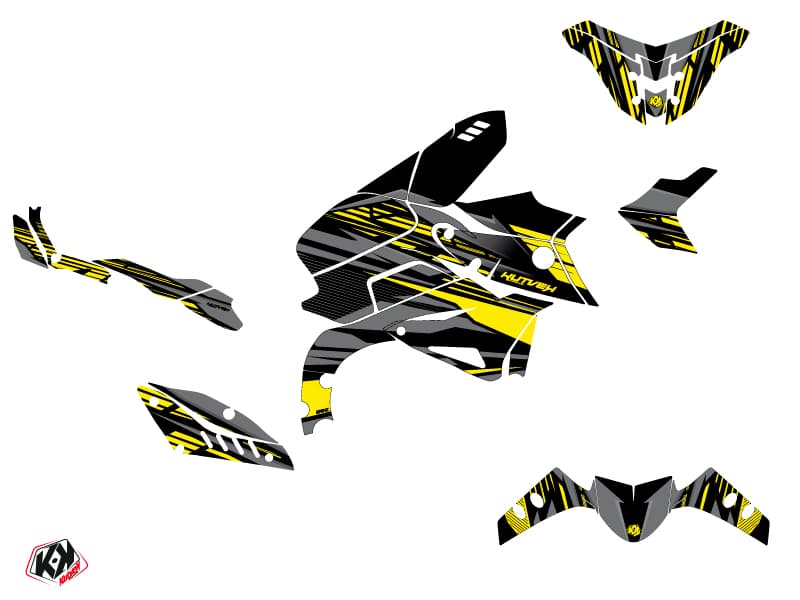 Yamaha MT 10 Street Bike Night Graphic Kit Black Yellow | MT | Kutvek - View 2