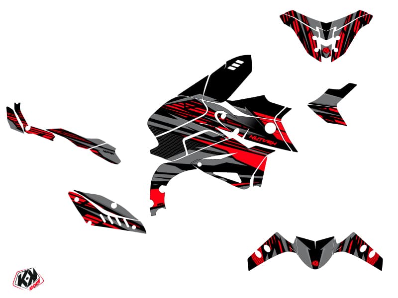 Yamaha MT 10 Street Bike Night Graphic Kit Black Red | MT | Kutvek - View 2