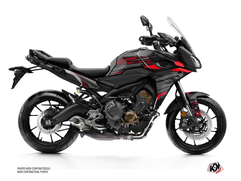 Kit Graphique Moto Night Yamaha TRACER 900 Noir Rouge