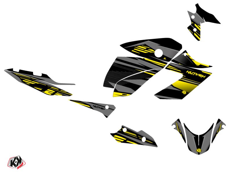 Yamaha XJ6 Street Bike Night Graphic Kit Black Yellow | Yamaha | Kutvek - View 2