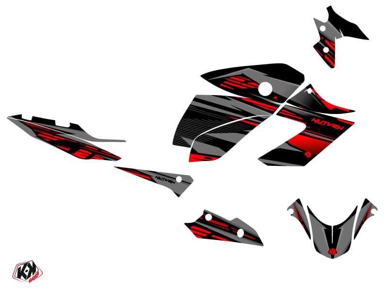 Yamaha XJ6 Street Bike Night Graphic Kit Black Red | Yamaha | Kutvek - View 2