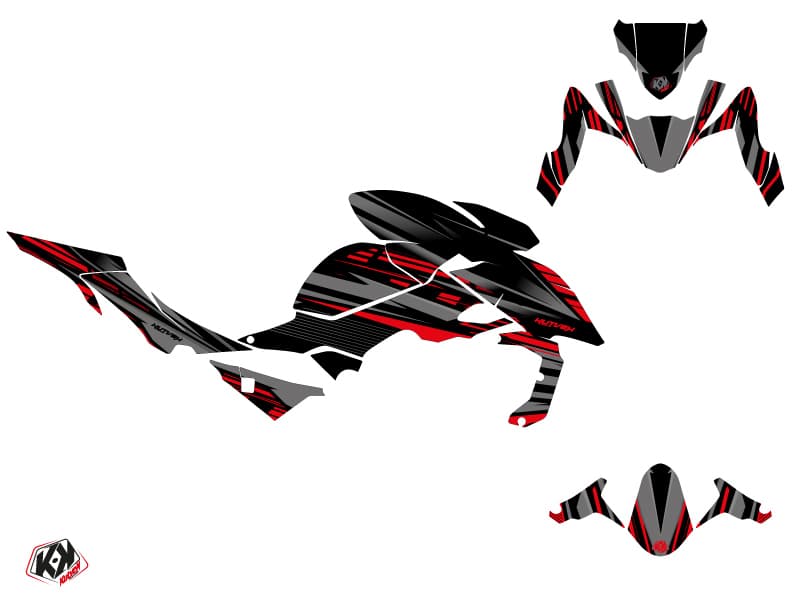 Kit graphique Moto Night Kawasaki Z 650 Noir Rouge | Kawasaki | Kutvek - View 2
