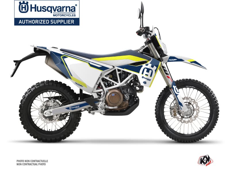 kit graphique motocross husqvarna enduro 701 nova bleu  