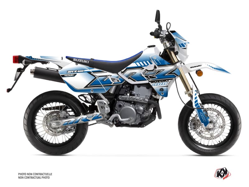 kit graphique moto suzuki dr-z 400 sm oblik blanc  