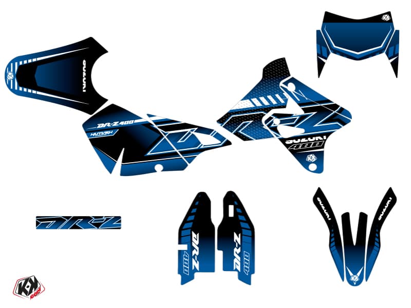 deko-set moto-cross suzuki dr-z 400 sm oblik blau | Suzuki | Kutvek - View 2