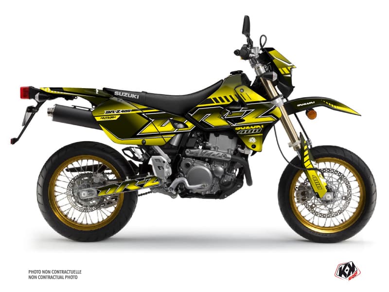 kit graphique moto suzuki dr-z 400 sm oblik jaune  