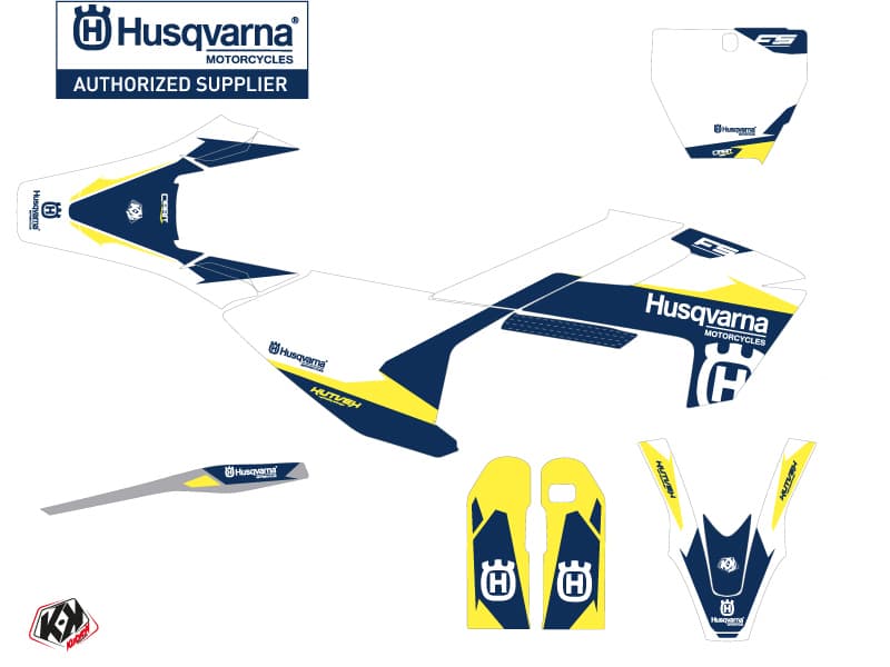 Kit graphique Moto Cross Orbit Husqvarna 450 FS Blanc | Husqvarna | Kutvek - View 2