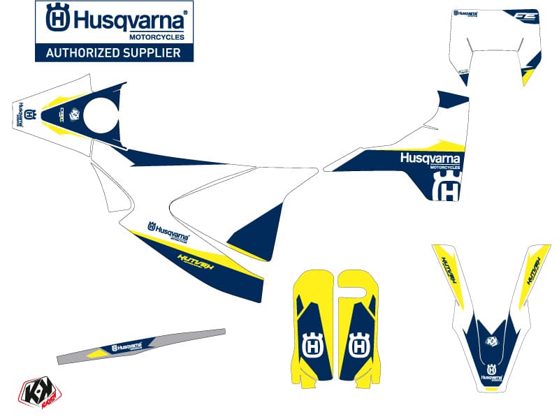 kit graphique motocross husqvarna enduro 701 orbit blanc | Husqvarna | Kutvek - View 2