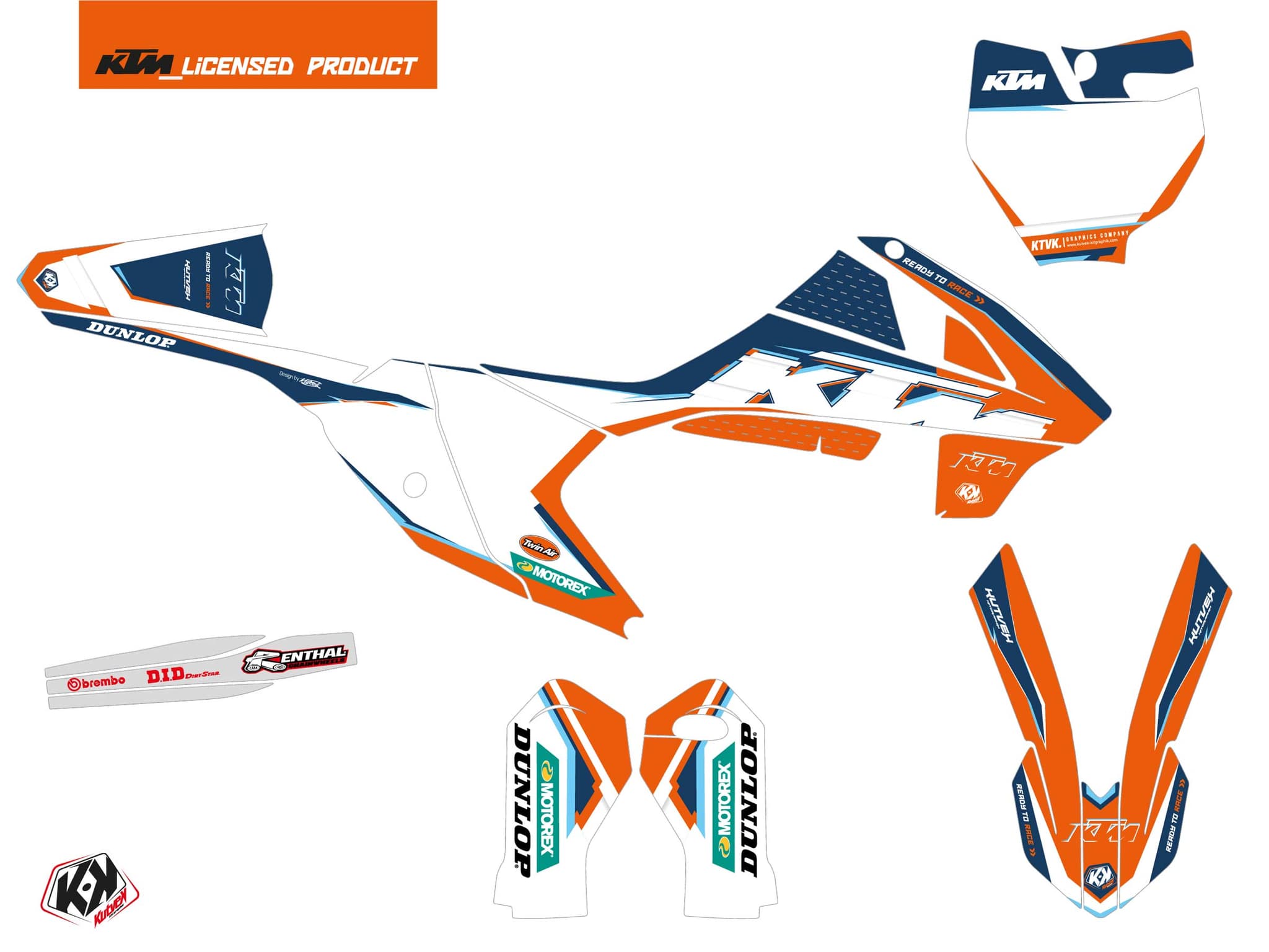 deko-set moto-cross origin-k22 ktm 65 sx blau | KTM | Kutvek - View 2
