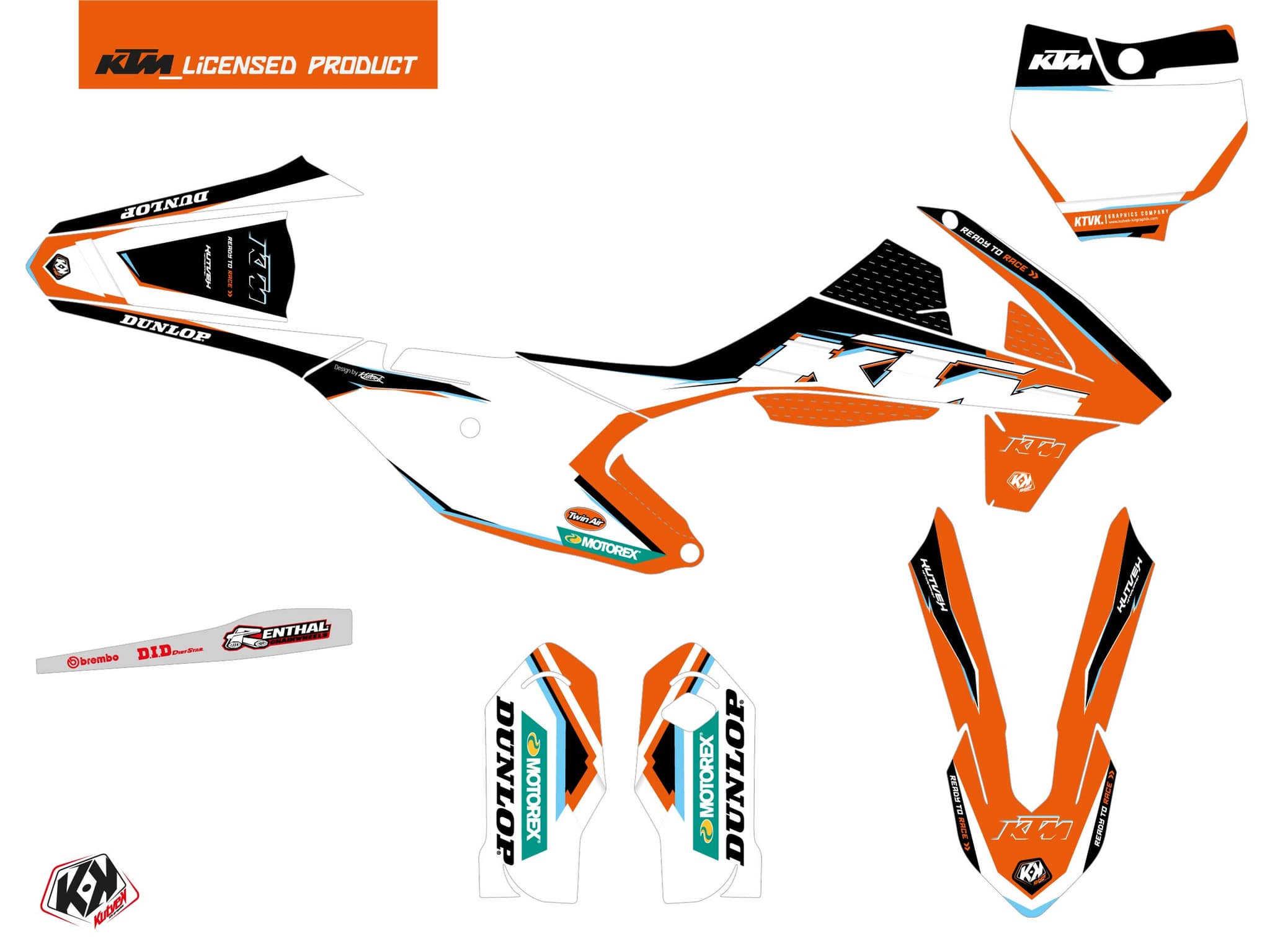 deko-set moto-cross origin-k22 ktm 85 sx schwarz | KTM | Kutvek - View 2