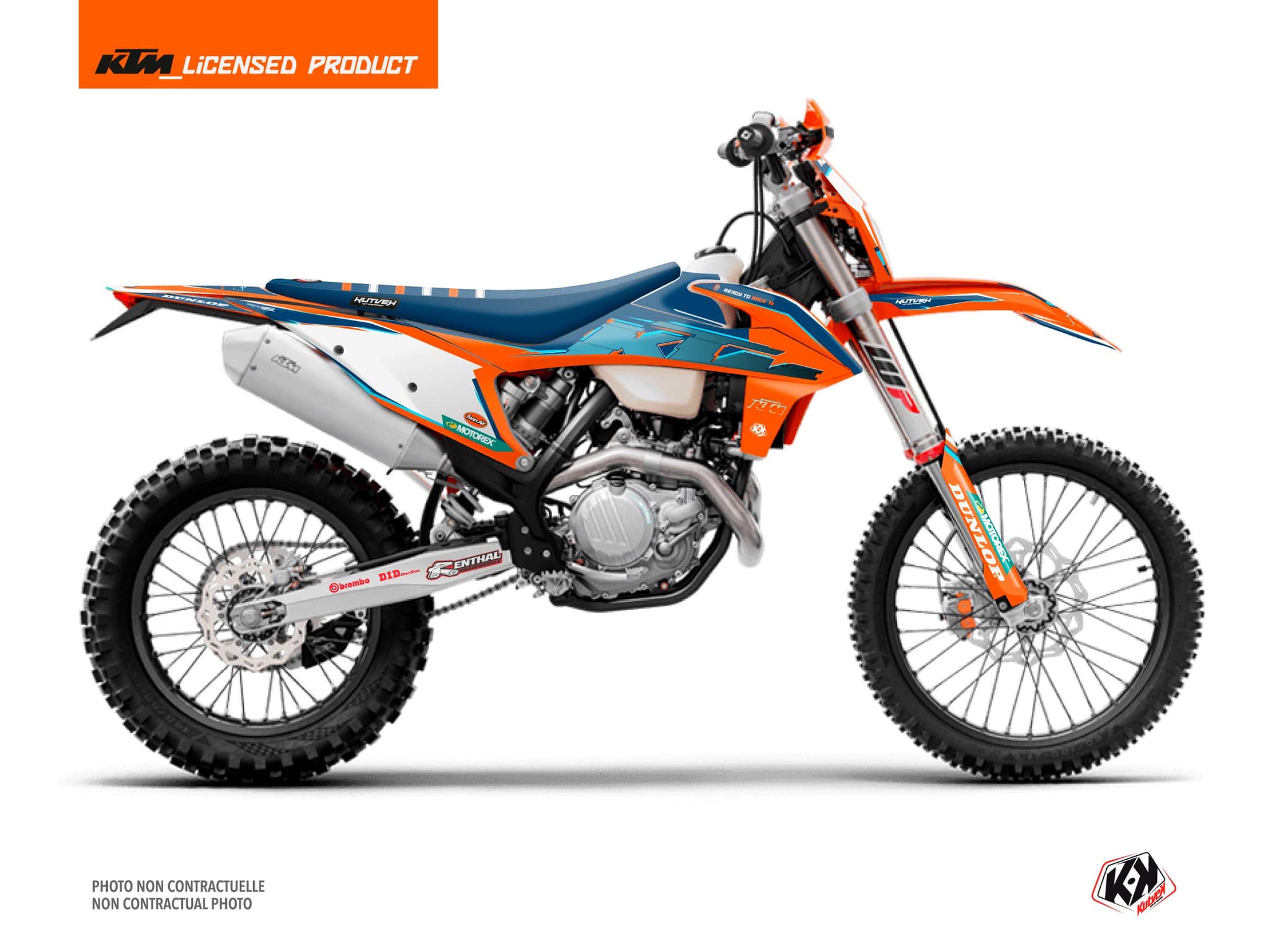 Kit graphique Moto Cross Origin-K22 KTM EXC-EXCF Orange | KTM | Kutvek