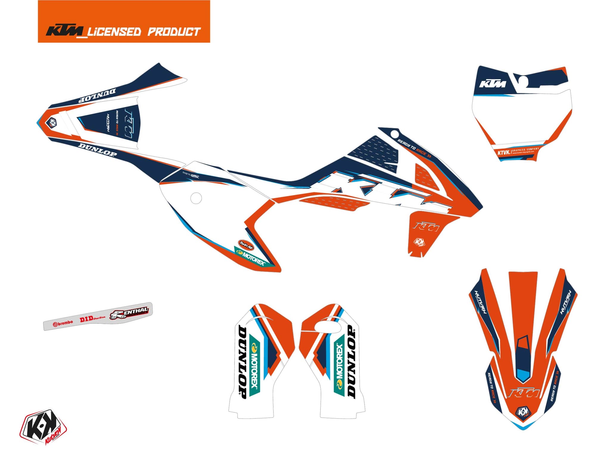 deko-set moto-cross origin-k22 ktm 50 sx blau | KTM | Kutvek - View 3