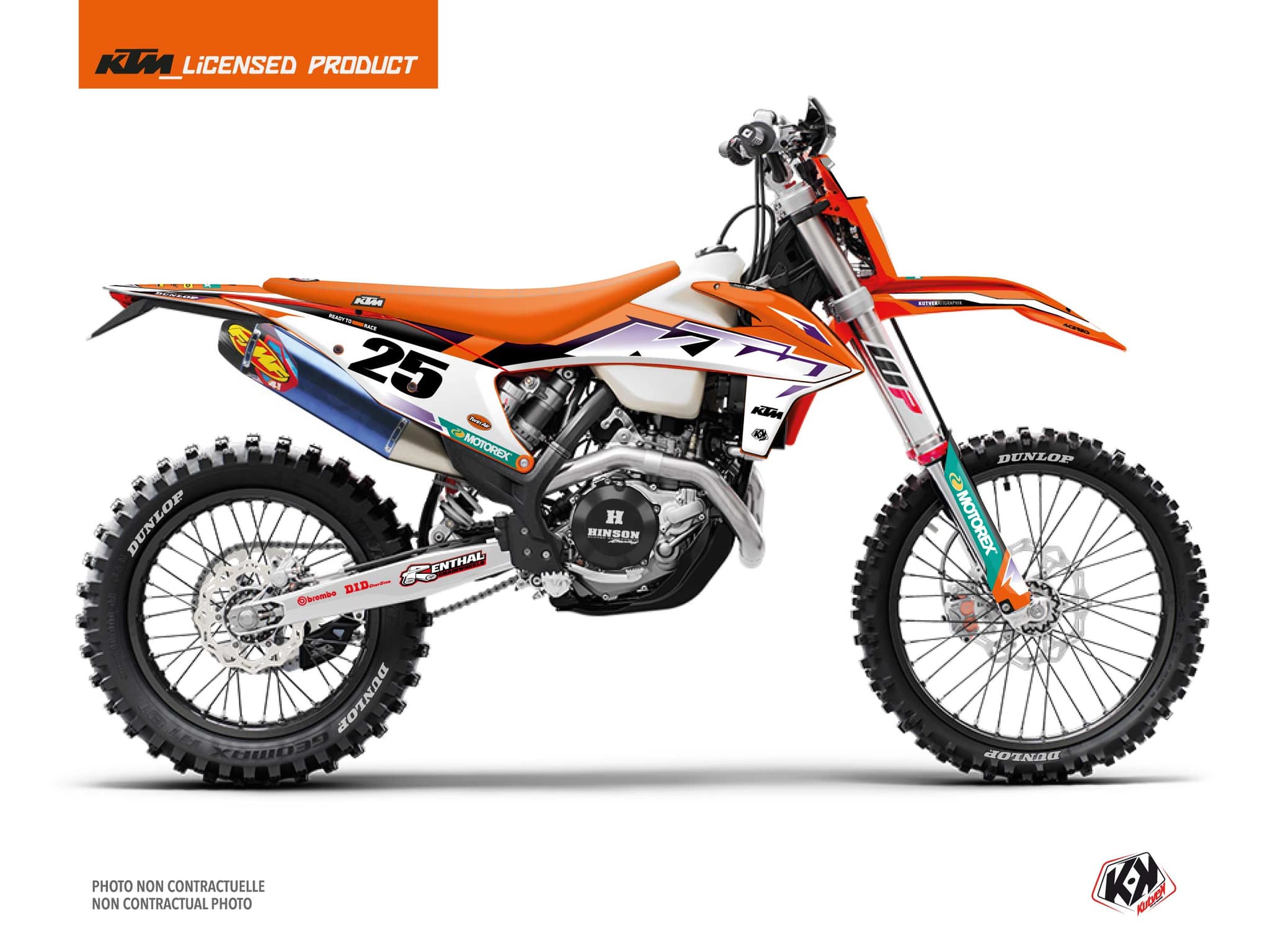 Kit graphique Moto Cross Origin-K23 KTM EXC-EXCF Orange