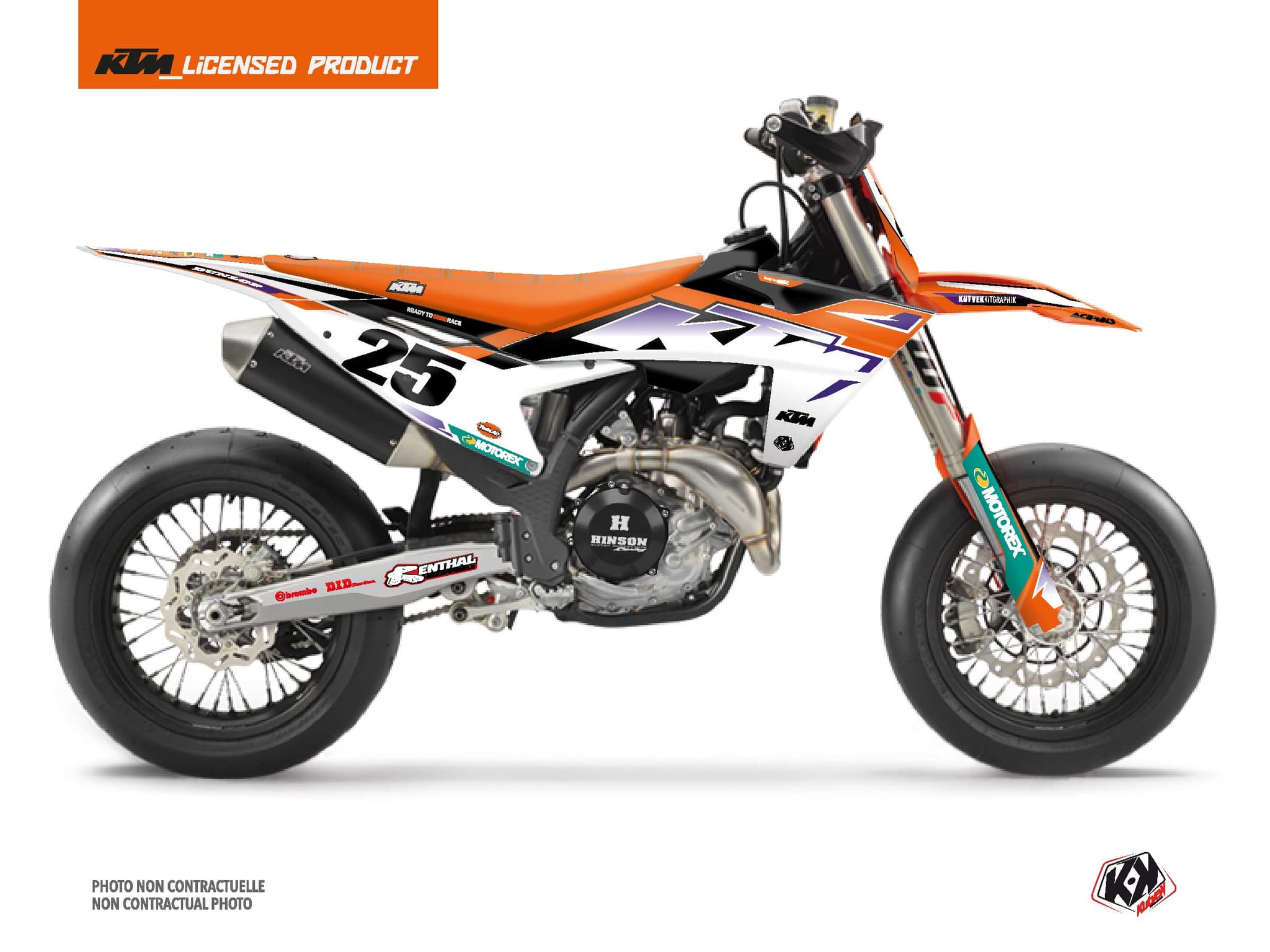 kit graphique motocross ktm smr 450 origin k23 orange  