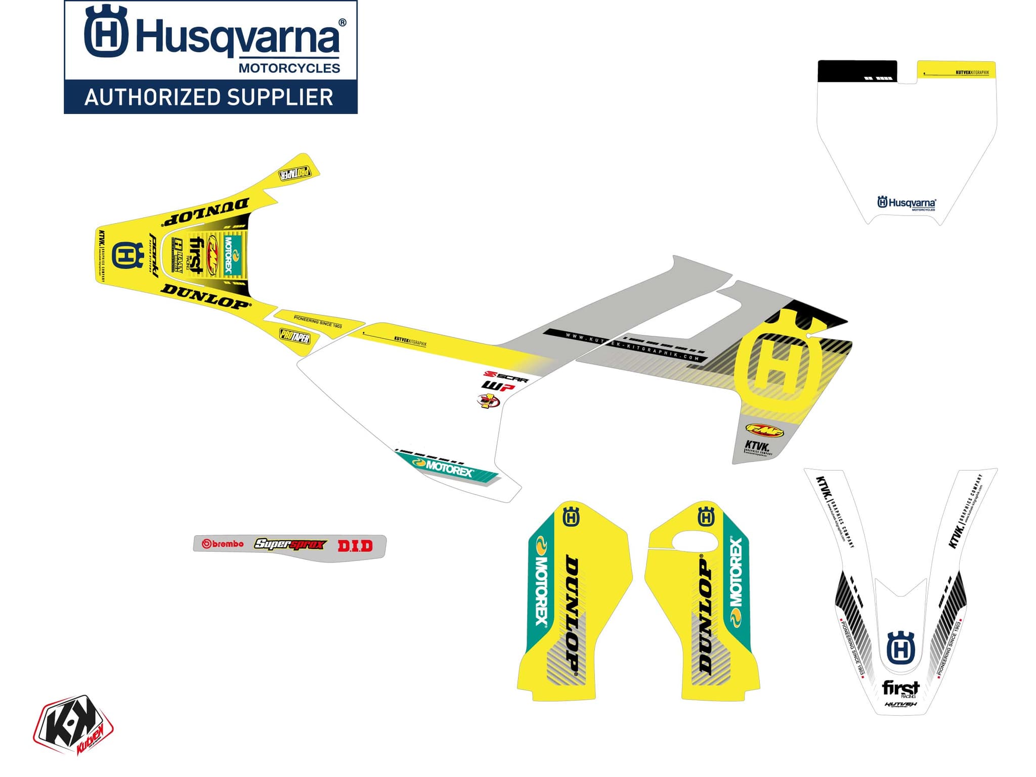 kit graphique motocross husqvarna e e5 origin k24 gris | Husqvarna | Kutvek - View 2