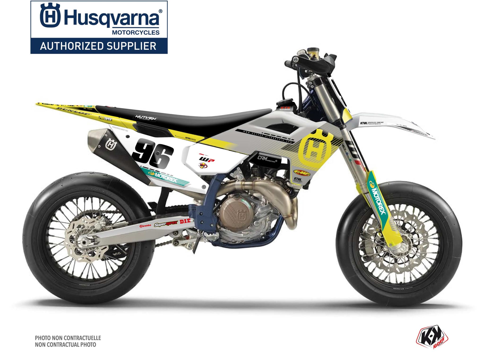 kit graphique motocross husqvarna fs 450 origin k24 gris  