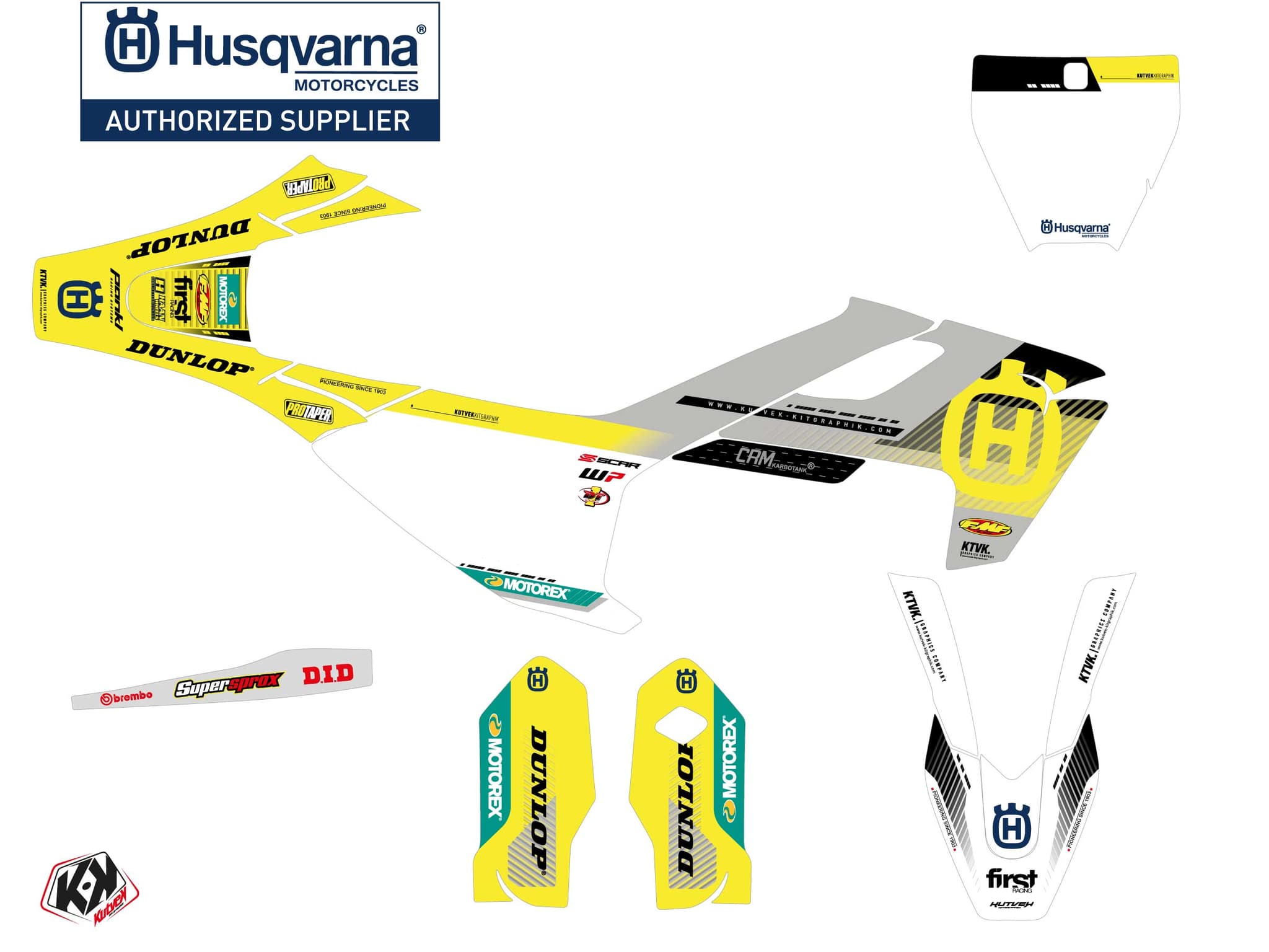 kit graphique motocross husqvarna tc 85 origin k24 gris | Husqvarna | Kutvek - View 2