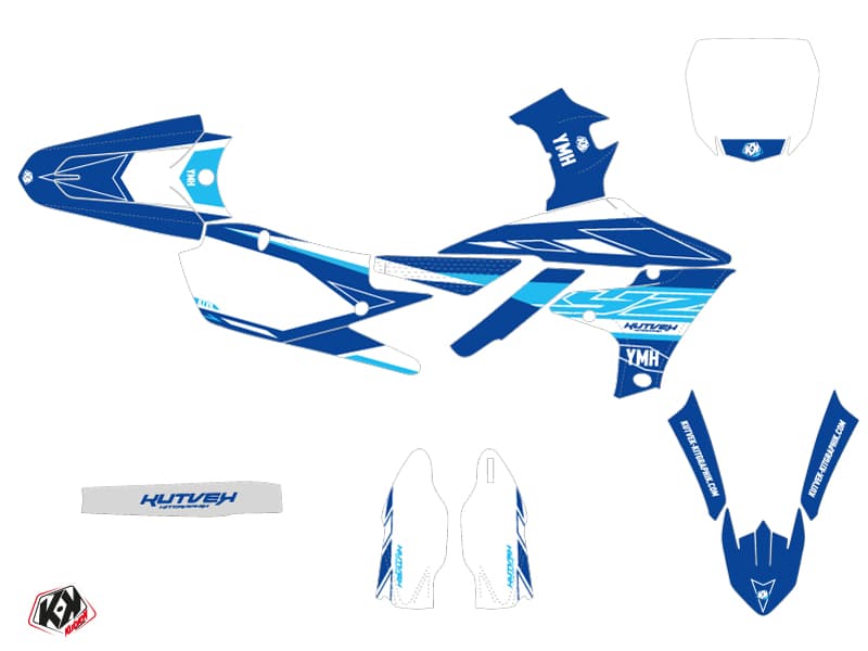 Yamaha 450 YZF Dirt Bike Outline Graphic Kit Blue | 450 YZF | Kutvek - View 2