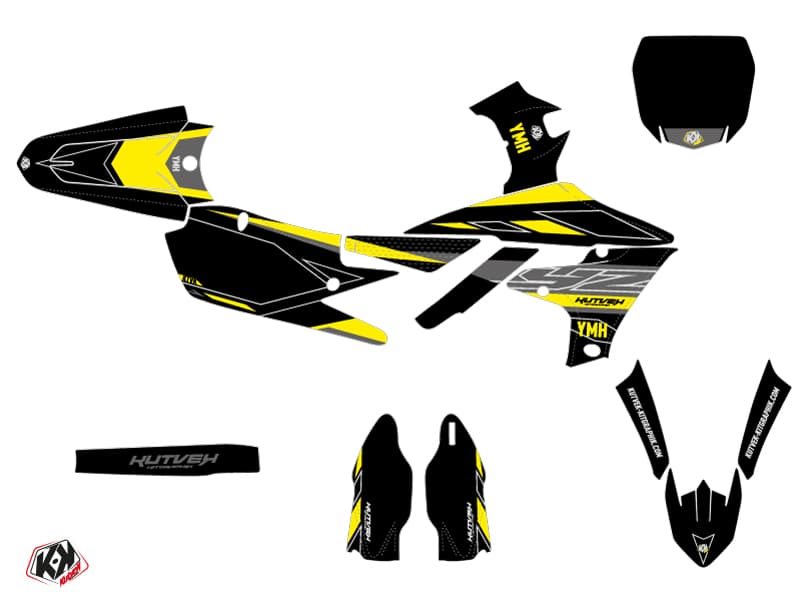 kit graphique motocross yamaha yz 450 f outline jaune | 450 YZF | Kutvek - View 2