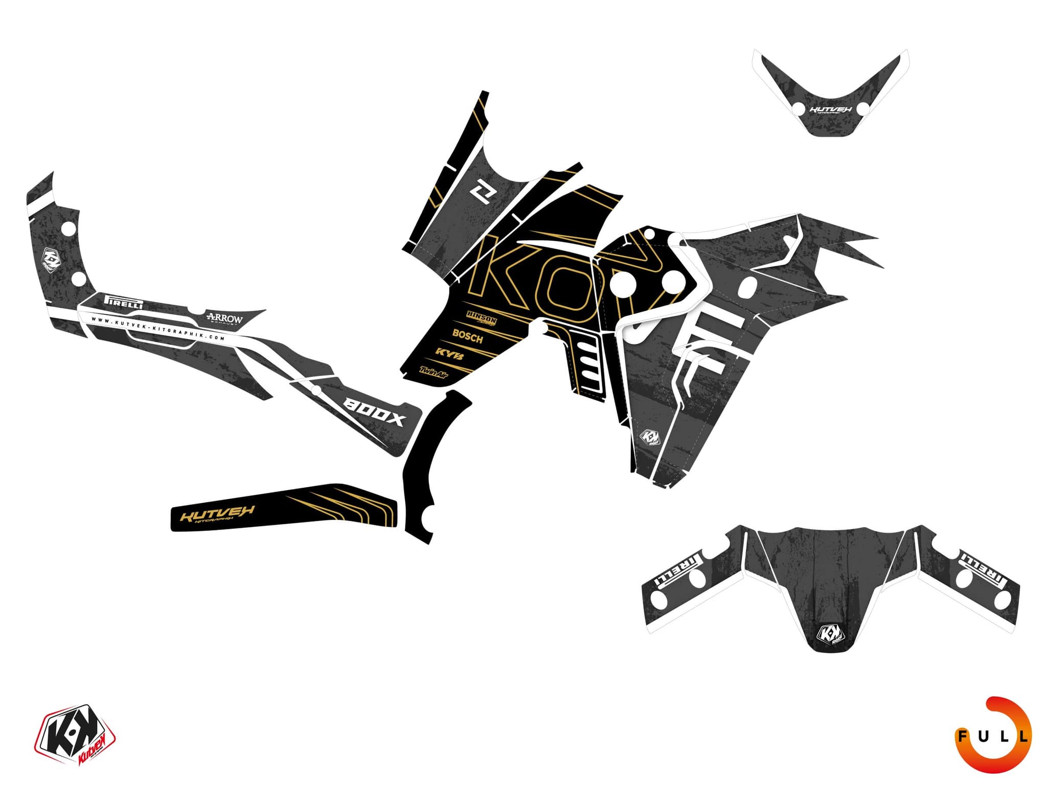 kit graphique moto kove x 800 outride gris | Kove | Kutvek - View 3