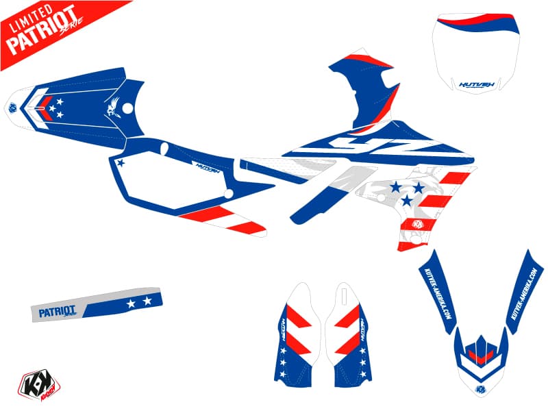 kit graphique motocross yamaha yz 450 f patriot bleu | 450 YZF | Kutvek - View 2