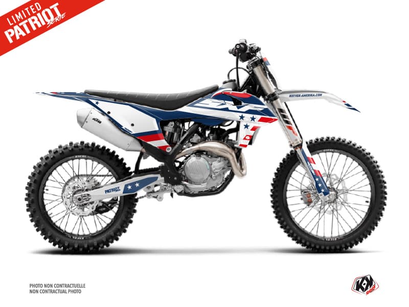 deko-set moto-cross patriot ktm 250 sxf blau