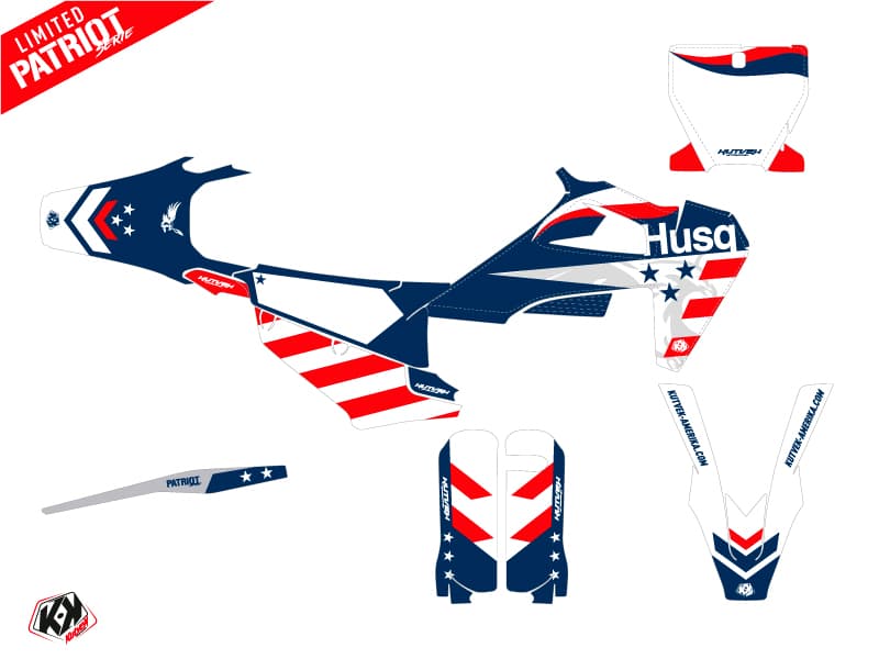 Husqvarna TC 125 Dirt Bike Patriot Graphic Kit Blue | Husqvarna | Kutvek - View 2