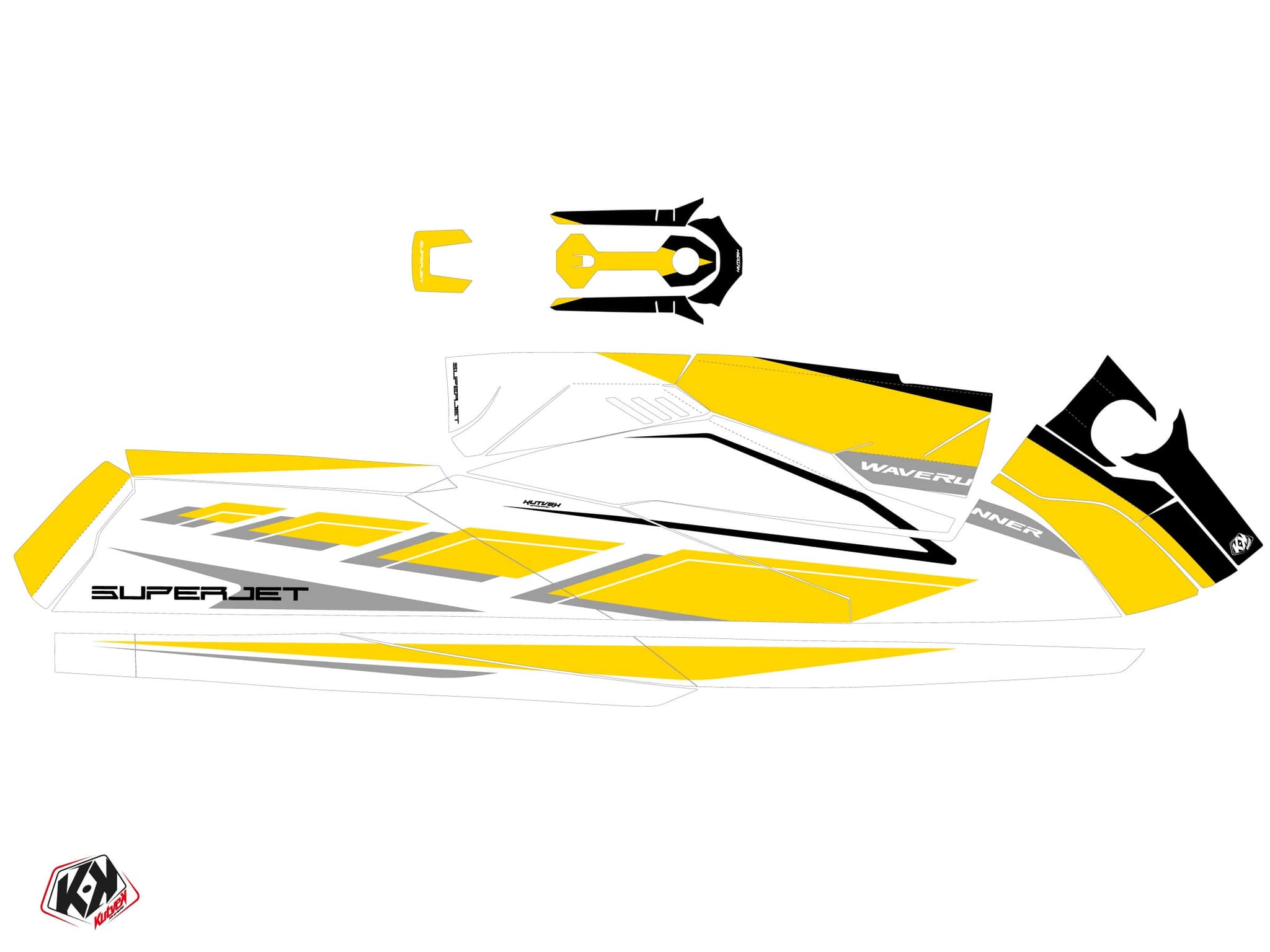 deko-set waverunner yamaha superjet perf gelb | Yamaha | Kutvek - View 2