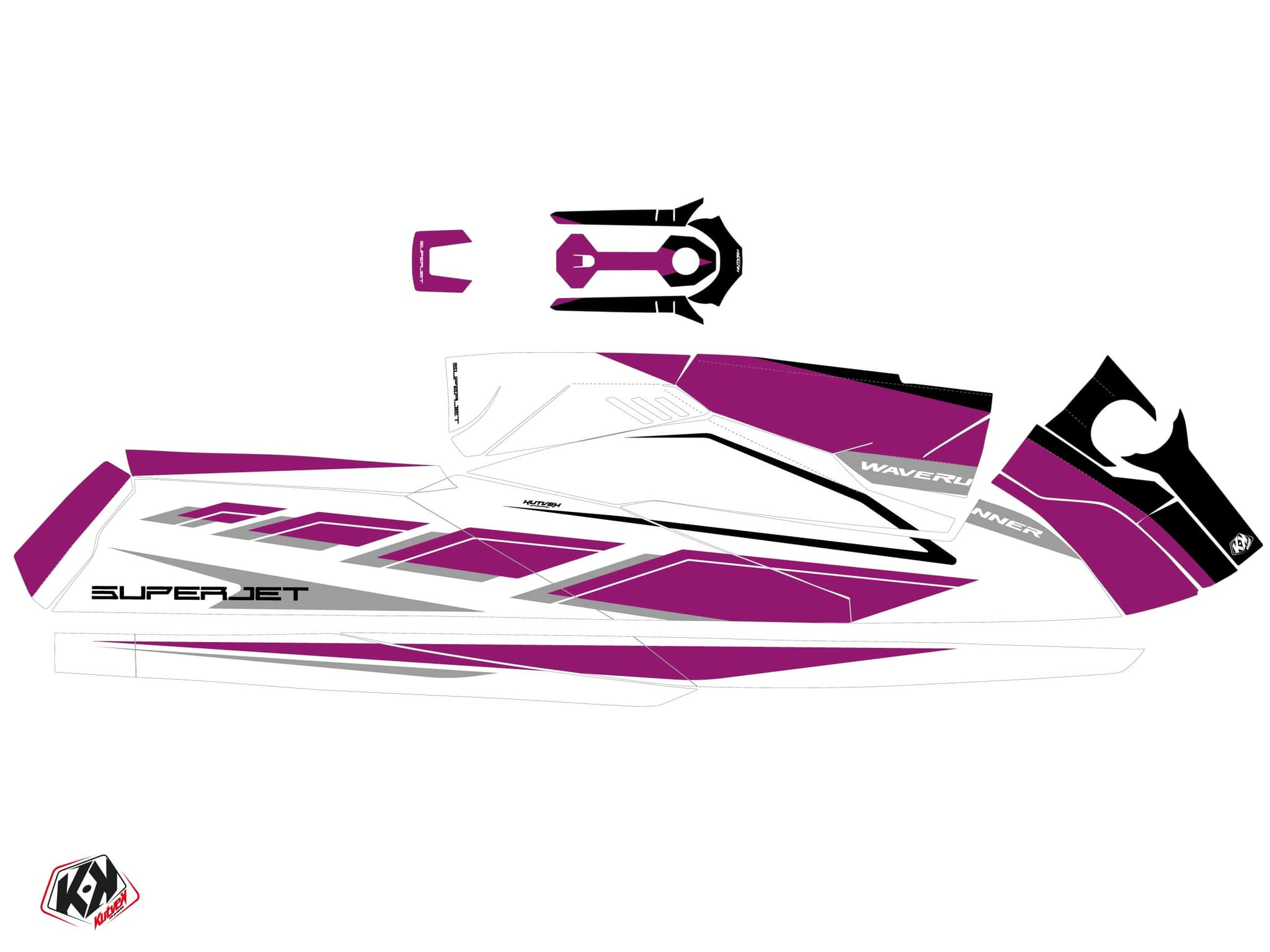 Kit graphique Jet-Ski PERF Yamaha Superjet Mauve | Yamaha | Kutvek - View 2