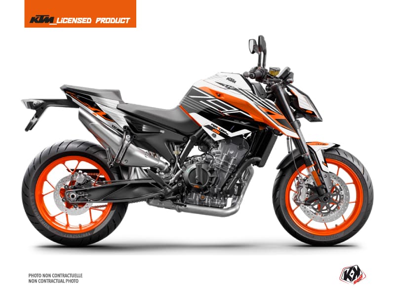 kit graphique moto ktm duke 790 perform noir-blanc  